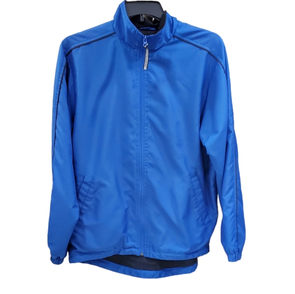 Timberland Mountain Athletics jacket men's medium blue mesh lined FLAWS - Picture 1 of 16